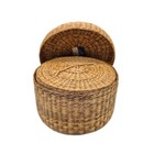 Vintage Nesting Baskets  5    Woven Seagrass Storage Containers With Lids