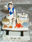 Antique German Conta Boehme Porcelain Oysters Sir  Match Holder Striker Fairing