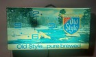 Vintage Heileman s Old Style Lighted Clock Beer Sign Read Description 