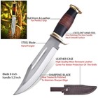 Handmade Crocodile Dundee Bowie Knife D2 Steel Large Hunting   Camping Knife