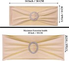 50 Spandex Chair Sashes Bow Premium Stretch Chair Cover Band With Buckle Slider