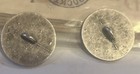 Vintage Lot Of Two Floral Metal Sewing Buttons  1   