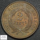 1864 Large Motto Copper Two Cent Piece 2c  ms Unc W  Hints Of Red Rd 