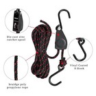 2pcs Kayak Rope Tie Downs Straps 1 4 X 12ft Adjustable Rope Ratchet Canoe Bow