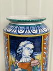 A Beautiful Italian Majolica Vase   Pot Diapedio