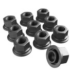 10pcs M22x1 5 Two-piece Flange Wheel Lug Nuts  33mm Hex Semi Nuts  6mm Short