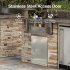 Sersper Outdoor Kitchen Door  17  W X 24  H Stainless Steel Single Access Doo   