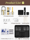  35pc Locksmith Entry Tool Pick Set With 3 Locks For Practice  Stainless Steel