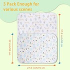 3 Pack Baby Changing Pads  Waterproof  Portable Large Diaper Mats For Toddler
