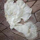 Antique Edwardian White Cotton Lawn Victorian Poet Sleeves Lace Blouse Top Shirt