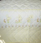 Crib Bedding Set 100  Cotton 3 Pieces Quilt  Fitted Sheet  Pillow Case  