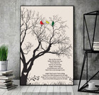 Bob Marley Three Little Birds Song Lyrics Exodus Reggae Music Album Retro Poster
