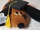 Vintage 1986 Applause Kennel Pup Plush 6 5  Stuffed Animal Puppy Dog Graduation