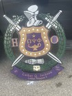 Omega Psi Phi Banner Shield Wooden Painted