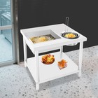Commercial Breading Table Fried Chicken Station Prepare Workdesk Stainless Steel