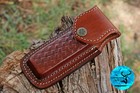 Custom Handmade Engraved Pure Cow Leather Sheath For 5  Folding Knife Edc 1362