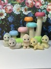 Vintage Sylvanian Families Fairies Complete Rare Set Of 5   Mushrooms      