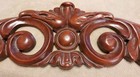 Solid Wood Carved Pediment Ornate Architectural Wall Decor 20  X 4-1 2  Leaves