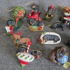 Lot Of 20 Danbury Mint Dachshund Dog Christmas Tree Ornaments Free Shipping   