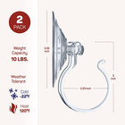 2x Suction Wreath Hangers     Heavy Duty Glass Door Holders For Xmas D  cor