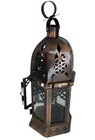 Ornate Moroccan Metal Candle Lantern Tea Light Votive Metal   Glass Hangs
