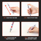 12pcs Waterproof Permanent Paint Marker Pen For Car Tyre Tire Tread Rubber Metal