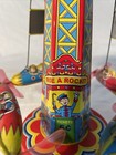 Schilling Collector Series  Ride A Rocket  Tin Toy Carousel Ride Vtg Repro Works