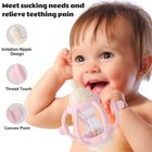 Baby Rattle Teether Toys For 0-12 Months  2-in-1 Sensory Hand Grasp Shaker Wi   