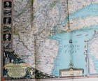 National Geographic Society Map The Reaches Of New York City April 1939 Vintage