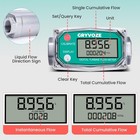 Digital Turbine Fuel Flow Meter 0 8-13 2 Gpm Inline Npt For Water  Diesel  Gas