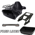 King Trunk Pad Mount Rack  tail Light Fit For Harley Touring 14-25