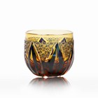 Amber Blue Crystal Small Shot Glasses Edo Kiriko Glass For Shochu Sake Cup 2oz