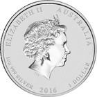 2016 Australia Year Of The Monkey Perth 1 Oz 999 Fine Silver Coin - In Capsule