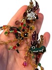 1989 Lunch At The Ritz Mardi Gras Carnival Mask Zebra  Dangle Clip Earrings 6   