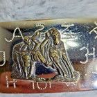 Vintage Bull Dogging Belt Buckle Western Brands Overlay Cowboy Rodeo Rare