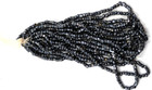 Vintage Antique Czech Glass Seed Beads 20 String Mini Hank Hematite Bb90-105