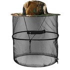 1 2pcs Anti-mosquito Bug Bee Insect Head Net Hat Cap Sun Protection For Outdoor