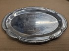 Vintage Irvinware Silver Tone 9 Inch Serving Tray Plate Engraved