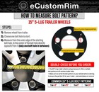 Ecustomrim 2-pack Aluminum Trailer Wheels 14 Inch 5 Lug On 4 5 Altitude Black