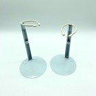 2 Doll Stand White Cushioned Metal For Dolls Or Action Figures 7 To 12 Inch Vtg