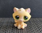 Littlest Pet Shop Lps Rare  273 Yellow Tabby Kitten Cat - Green Dot Eyes - 2005