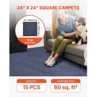 Uimoso 24x24 Inch Carpet Tiles  15-pack  Self-adhesive Gray Rug Squares