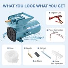 Dc 12v Aquarium   Pond Air Pump - 18w-120w Quiet Commercial Aerator With 6 Outle