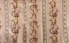 Vintage French Floral Garland Sateen Cotton Furnishings Fabric   Peach Pink