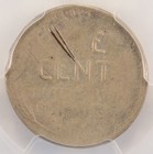 1950-s 1c Wheat Cent Struck On Silver Dime Planchet Pcgs Xf Details