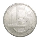 1929 Czechoslovakia 5 Korun Silver Coin Industrial Factory