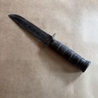 Vintage Marked Japan Stacked Leather Handle Kabar Combat Fighting Knife 12  Long