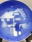 Bing   Grondahl 1973  limited Edition  Christmas Plate    country Christmas   