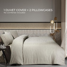 Luxury Duvet Cover Set  100  Cotton Sateen Jacquard  Soft   Breathable  3-piece