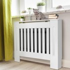 White grey Radiator Cover Shelf Cabinet Grill Mdf Wooden Modern Furniture Decor